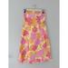 Lilly Pulitzer Dresses | Lilly Pultizer Womens Sabring Strapless Dress Size 6 Sunrise Pina Colada Vintage | Color: Orange/Pink | Size: 6