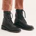 Free People Shoes | Free People Leather Santa Fe Lace-Up Boot In Black Embossed | Color: Black | Size: 7