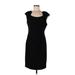 Calvin Klein Casual Dress - Party Scoop Neck Short sleeves: Black Print Dresses - Women's Size 12