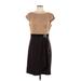 Sandra Darren Casual Dress - Mini: Brown Print Dresses - Women's Size 12