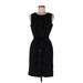 Talbots Casual Dress - Sheath Crew Neck Sleeveless: Black Solid Dresses - Women's Size 10 Petite