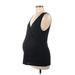 Beyond the Bump by Beyond Yoga Active Tank Top: Black Solid Activewear - Women's Size Medium Maternity