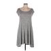 Vibe Sportswear Casual Dress - High/Low: Gray Marled Dresses - Women's Size Medium