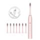 Electric Toothbrush with 8 Brush Heads, 6-Speed, USB Rechargeable Smart Electronic Toothbrush for Adults, Smart Timer Travel Electric Toothbrush/1164 (Color : Pink)