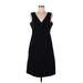 Gap Casual Dress - Party Plunge Sleeveless: Black Print Dresses - Women's Size 12