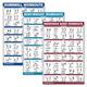 Palace Learning 3 Pack - Dumbbell Workouts + Bodyweight Exercises + Resistance Bands Poster Set - Set of 3 Workout Charts (LAMINATED, 18" x 24”)