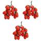 YARNOW 3 pieces Artificial realistic artificial photography props artificial cherry tomatoes fake cherry tomatoes fake tomatoes plastic cherry tomatoes artificial fruit tomato fake plant