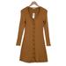 American Eagle Outfitters Dresses | American Eagle Outfitters Sweater Dress Womens Xs Camel Color Knit Viscose Blend | Color: Tan | Size: Xs