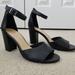 Jessica Simpson Shoes | Black Leather Sandal 3 Inches | Color: Black | Size: 9