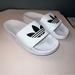 Adidas Shoes | Adidas Slides | Color: Black/White | Size: 8