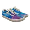 Vans Shoes | Mens Tie Dye Vans Sneakers Size 11.5 Ooak Blue Purple Green Lace Up Low Top | Color: Blue | Size: 11.5