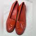 Tory Burch Shoes | Loafer Chunky Heel Trendy Color, Logos, Gold Coin | Color: Orange | Size: 8.5