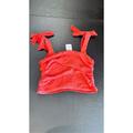 Free People Tops | Free People Boulevard Women's Cotton Crop Top Guava Berry Size Large Nwt P1-89 | Color: Red | Size: L