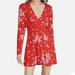 Free People Dresses | Free People Date Night Mini Dress In Floral Spot Print | Color: Red/White | Size: Xs