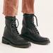 Free People Shoes | Free People Leather Santa Fe Lace-Up Boot In Black Embossed | Color: Black | Size: 6