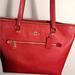 Coach Bags | Coach Large Leather Tote Euc | Color: Red | Size: Os