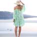 Lilly Pulitzer Dresses | Lilly Pulitzer Alanna Dress In Any Fin Possible Beaded Tassles | Color: Green/White | Size: Xs