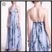 Anthropologie Dresses | Anthropologie Touch Balneaire Tie Dye Maxi Dress Xs | Color: Blue/White | Size: Xs