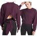Athleta Tops | Athleta Womens Yoga Tie Back Sweatshirt Size Medium Plum Cropped Athletic | Color: Purple | Size: M