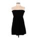 Juicy Couture Cocktail Dress - A-Line Strapless Sleeveless: Black Print Dresses - Women's Size Medium