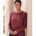 Blair Soft Spun® Acrylic Long Sleeve Jewel Neck Sweater - Purple - 2X - Womens