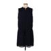 dalia Casual Dress - DropWaist Mock Sleeveless: Blue Dresses - Women's Size 12