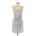 Soft Joie Casual Dress - Shift: Gray Stripes Dresses - Women's Size Large