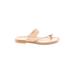 Stuart Weitzman Sandals: Tan Solid Shoes - Women's Size 7 1/2 - Open Toe