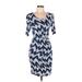 Sunny Girl Casual Dress - Sheath Scoop Neck Short sleeves: Blue Dresses - Women's Size Medium