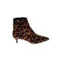J.Crew Ankle Boots: Brown Leopard Print Shoes - Women's Size 8 1/2 - Pointed Toe