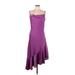 Scoop Casual Dress - A-Line Cowl Neck Sleeveless: Purple Solid Dresses - Women's Size Large