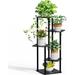 5 Tier Bamboo Plant Stands Corner Plant Stand for Multiple Plants
