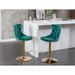 Modern Upholstered Bar Stools with Backs Comfortable Tufted for Home Pub and Kitchen Island Set of 2