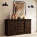 JASIWAY Barn Buffet Sideboard Cabinet with 2 Doors and 4 Drawers