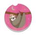 Pink Sloth 2 Pack Absorbent Stone Coaster for Vehicle Cup Holder 2.6” Diameter Manufactured in The USA