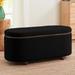 Boucle Storage Ottoman Bench Teddy Storage Bench With Removeable Lid For Entryway Bench, Bedroom, Living Room