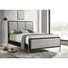 Anser Black and Grey Panel Bed with Metal Leg