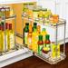 LYNK PROFESSIONAL® Elite™ Pull Out Cabinet Organizer - 6"x21" - Sliding Spice, Bottle Storage - Lifetime Ltd Warranty, Wood