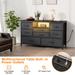 8 Drawers TV Stand with Power Outlet