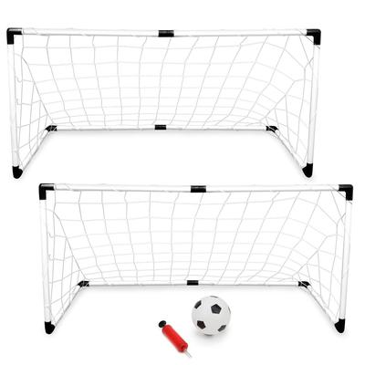 Set of Two Youth Soccer Goals with Soccer Ball and Pump - 47.5