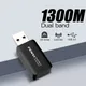 1300Mbps WiFi Wireless Network Card 3.0 Dual Band Ethernet Card USB Adapter Receiver For Laptop PC