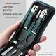 6 Piece Set Nail Art Beauty Tools Nail Clippers Portable Black Green Vacuum Electroplated Gifts Set