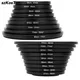 Filter Ring Adapter 9/18Pcs Camera Lens Filter Metal Adapter Ring Kit 37-82mm 82-37mm for Canon