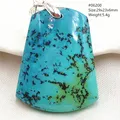 Genuine Natural Turquoise Blue Pendant Oval Water Drop 20x15x10mm Women Men Turquoise Necklace