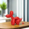 Vilead Funny Balloon Pooping Dog Sculptures Resin Pop Art Statue White Red Ornament Bathroom Home