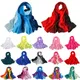 Women Multi-color Scarf Long Soft Wrap Shawl Ladies Shawl Chiffon Print Scarf Foulard Summer Beach