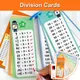 1-12 Division Facts Charts Division Table Cards Self Check Math Learning Tool Montessori