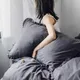 Grey style all cotton bed sheets and sheets pure colored pure cotton bed covers mattress