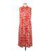 CAbi Casual Dress - A-Line High Neck Sleeveless: Red Zebra Print Dresses - Women's Size Medium