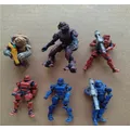 5pcs Lot Mega Halo Unsc Spartan Figures & Gun Accessories Toys Model